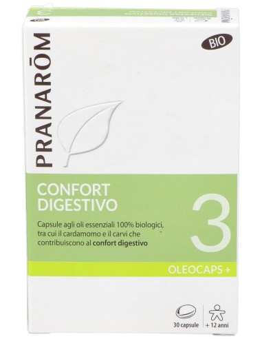 Pranarôm Oleocaps+ 3 Bienestar Digestivo Bio 30Caps