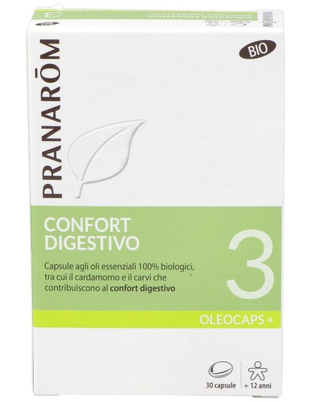 Pranarôm Oleocaps+ 3 Bienestar Digestivo Bio 30Caps