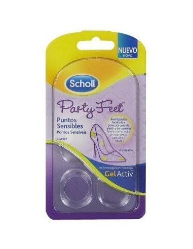 Scholl Gelactiv Party Feet Almohadillas Protectoras Para Puntos Sensibles 6Uds