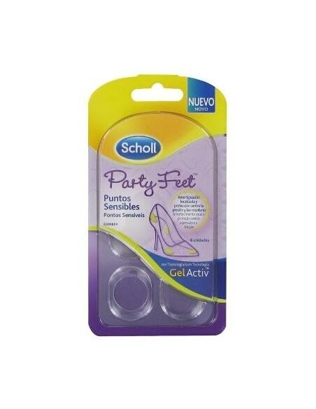Scholl Gelactiv Party Feet Almohadillas Protectoras Para Puntos Sensibles 6Uds