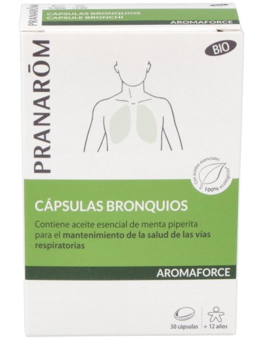 Pranarôm Aromaforce Cápsulas Bronquios Bio 30Caps