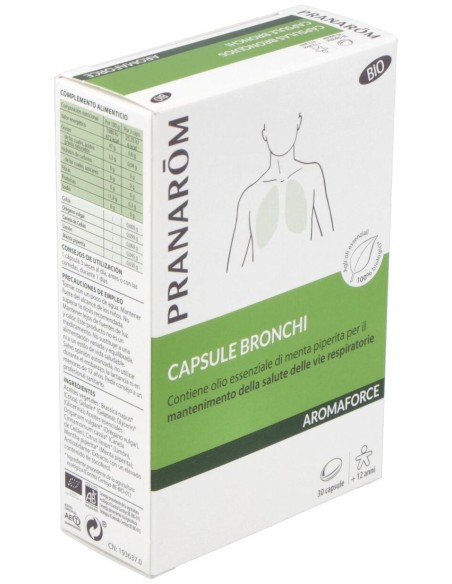 Pranarôm Aromaforce Cápsulas Bronquios Bio 30Caps