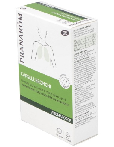 Pranarôm Aromaforce Cápsulas Bronquios Bio 30Caps