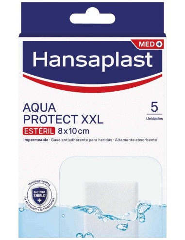 Hansaplast Med+ Aqua Protect Xxl Apósitos 8X10Cm 5Uds