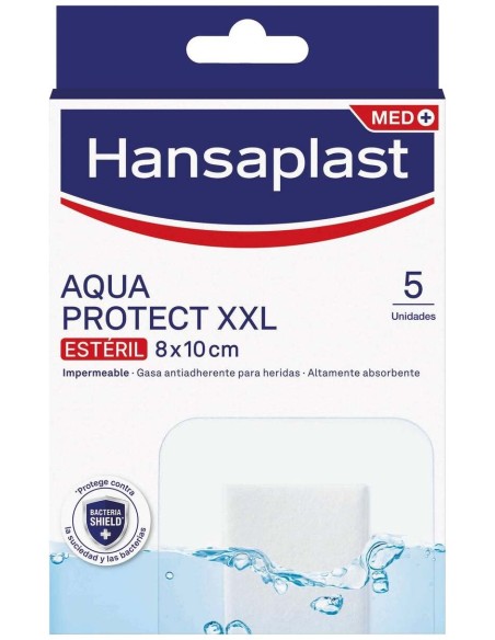 Hansaplast Med+ Aqua Protect Xxl Apósitos 8X10Cm 5Uds