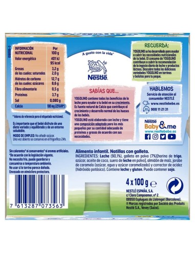 Nestle Yogolino Galleta 6 4X100G