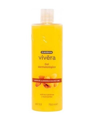 Vivera Gel Aceite Almendras Dulces Miel 750Ml