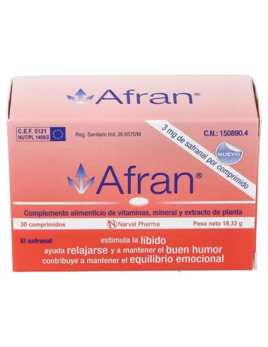 Afran, 30 Comprimidos