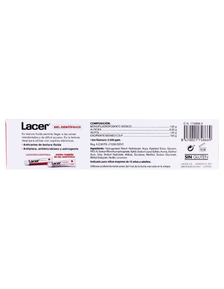 Lacer Gel Dentifrico Envase 125 Ml