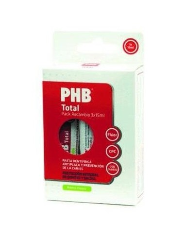 Phb® Pack Recambio Pasta Dental Viaje 3X15Ml