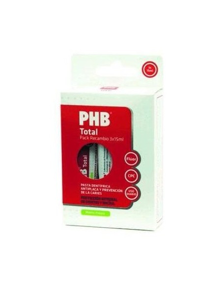 Phb® Pack Recambio Pasta Dental Viaje 3X15Ml