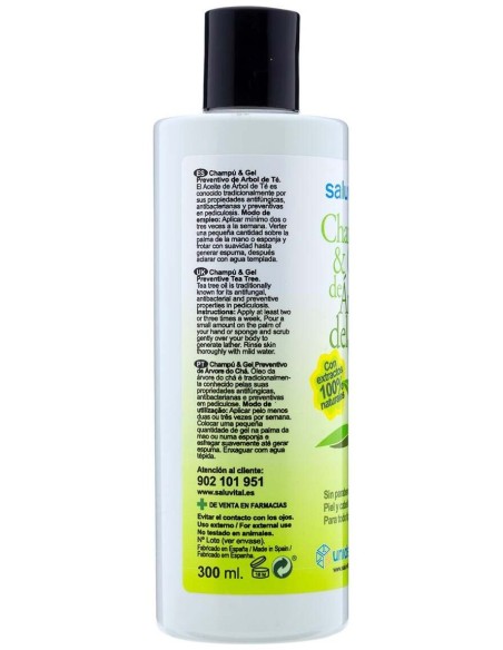 Saluvital Champú Y Gel De Árbol Del Té 300Ml