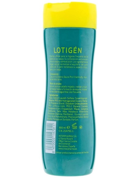 Lotigen Champú Anticaspa Uso Frecuente 300Ml