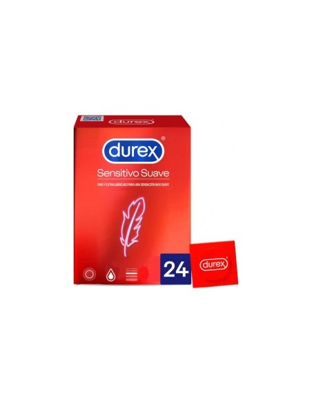 Durex® Sensitivo Suave Easy-On Preservativos 24Uds