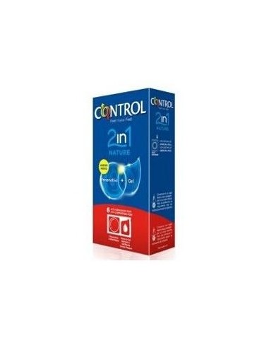 Controle Natureza 2 Em 1 Preservativo + Gel 6U