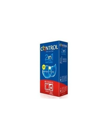 Controle Natureza 2 Em 1 Preservativo + Gel 6U