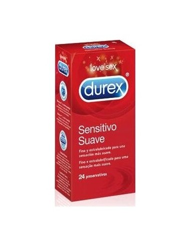 Durex® Sensitivo Suave Easy-On Preservativos 24Uds