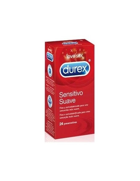 Durex® Sensitivo Suave Easy-On Preservativos 24Uds