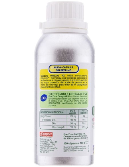 Enerzona Omega 3 Rx Aceite De Pescado 120Cáps