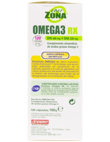 Enerzona Omega 3 Rx Aceite De Pescado 120Cáps