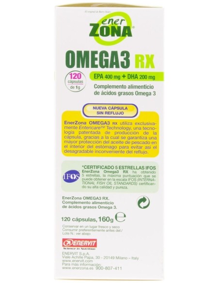 Enerzona Omega 3 Rx Aceite De Pescado 120Cáps