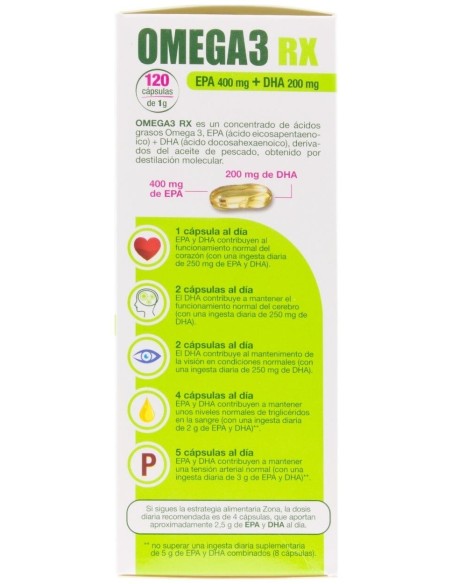 Enerzona Omega 3 Rx Aceite De Pescado 120Cáps