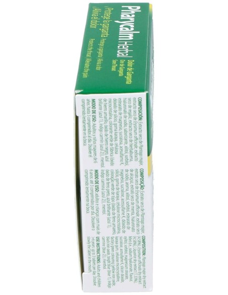 Pharycalm Herbal Plantaga Erysimum Regaliz 24 Comprimidos
