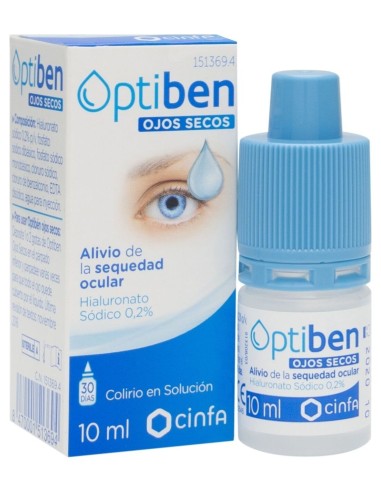 Optiben Ojos Secos Gotas Sequedad Ocular, 10 Ml