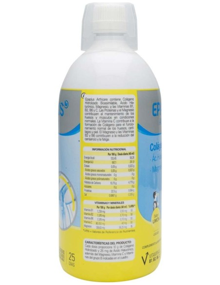 Epaplus Arthicare Colágeno Líquido + Silicio + Ácido Hialurónico + Magnesio Limón 1L