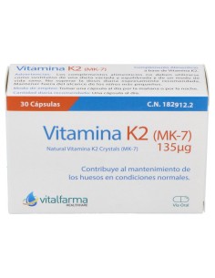 Vitalfarma Vitamina K2 135 Mcg 30 Capsulas 2