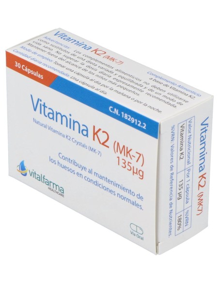 Vitalfarma Vitamina K2 135 Mcg 30 Capsulas