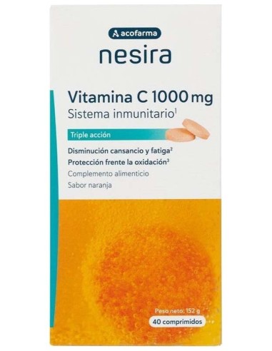 Nesira Vitamina C 1000Mg 40Comp Eferv Naranja