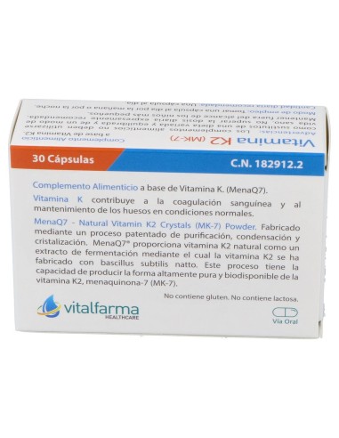 Vitalfarma Vitamina K2 135 Mcg 30 Capsulas