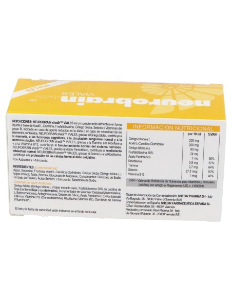 Shedir Neurobrain Bebibles 10 Ampollas