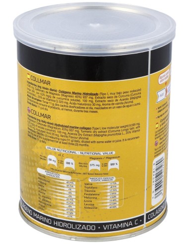 Drasanvi Collmar® Colágeno Marino + Magnesio + Cúrcuma Sabor Vainilla 300G