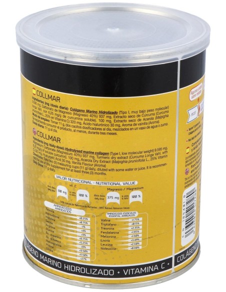Drasanvi Collmar® Colágeno Marino + Magnesio + Cúrcuma Sabor Vainilla 300G