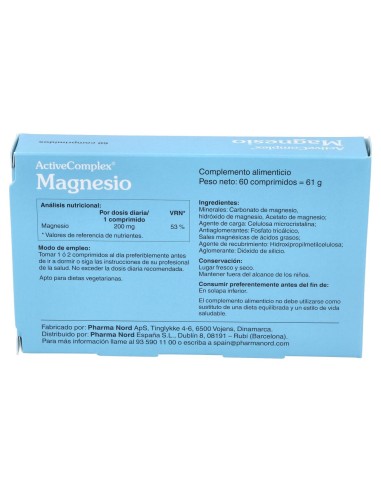 Activecomplex Magnesio 60 Comprimidos