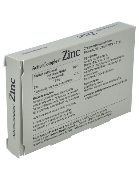 Activecomplex Zinc 60 Comprimidos