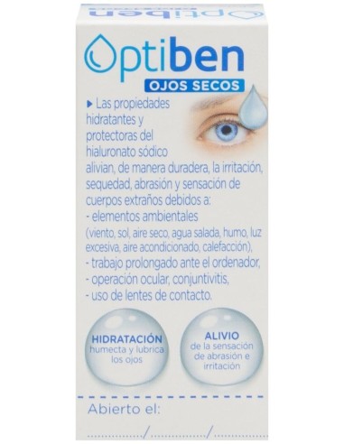 Optiben Ojos Secos Gotas Sequedad Ocular, 10 Ml