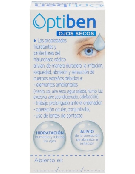 Optiben Ojos Secos Gotas Sequedad Ocular, 10 Ml