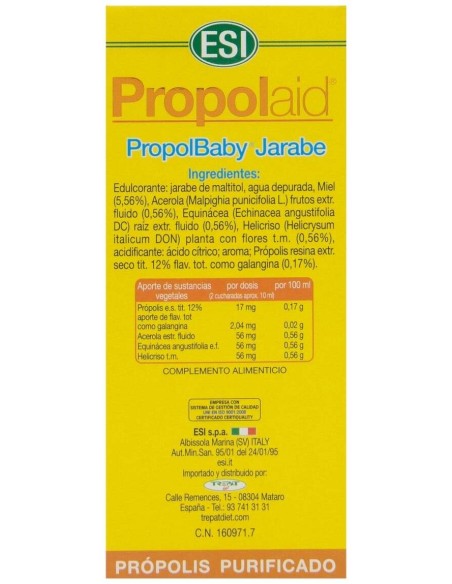 Propolaid Propolbaby Jarabe Sabor A Fresa 180Ml