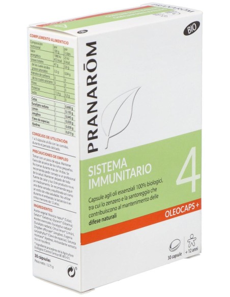 Pranarôm Oleocaps+ 4 Sistema Inmunitario Bio 30Caps