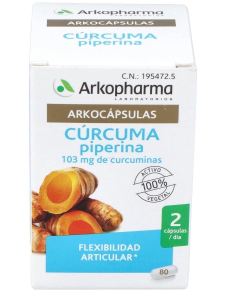 Arkopharma Arkocápsulas Cúrcuma Piperina 80Caps