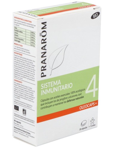 Pranarôm Oleocaps+ 4 Sistema Inmunitario Bio 30Caps