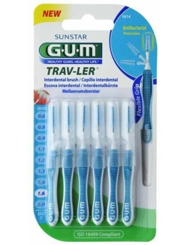 Cepillo Interdental Trav-Ler 1614 1,6Mm 6Un Azul