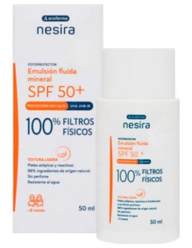 Acofarma Nesira Emulsión Fluida Solar Mineral Spf50+ 50Ml