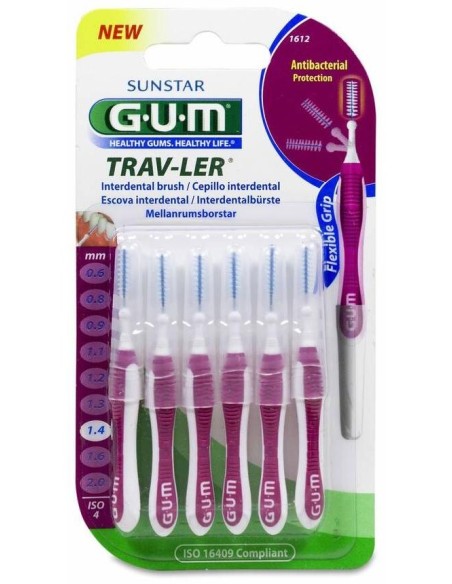 Cepillo Interdental Trav-Ler 1612 1,4Mm 6Un Rosa