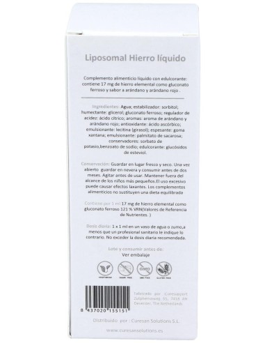 Curesupport Liposomal Hierro 60Ml