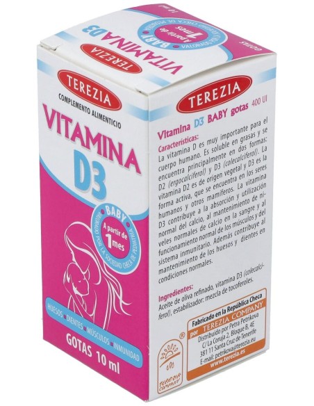 Terezia Vitamina D3 Gotas 10Ml