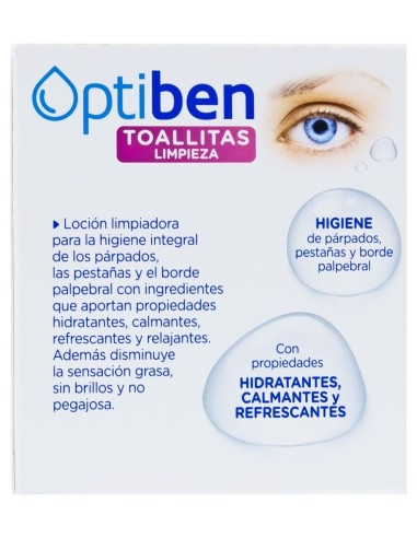Optiben Toallita Con Loción Limpiadora Higiene, 30 Uds